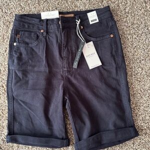 Judy Blue Navy High Rise Tummy Control Bermuda Shorts